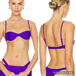 NEW Melissa Simone Melina Top in Purple Size Small Beach